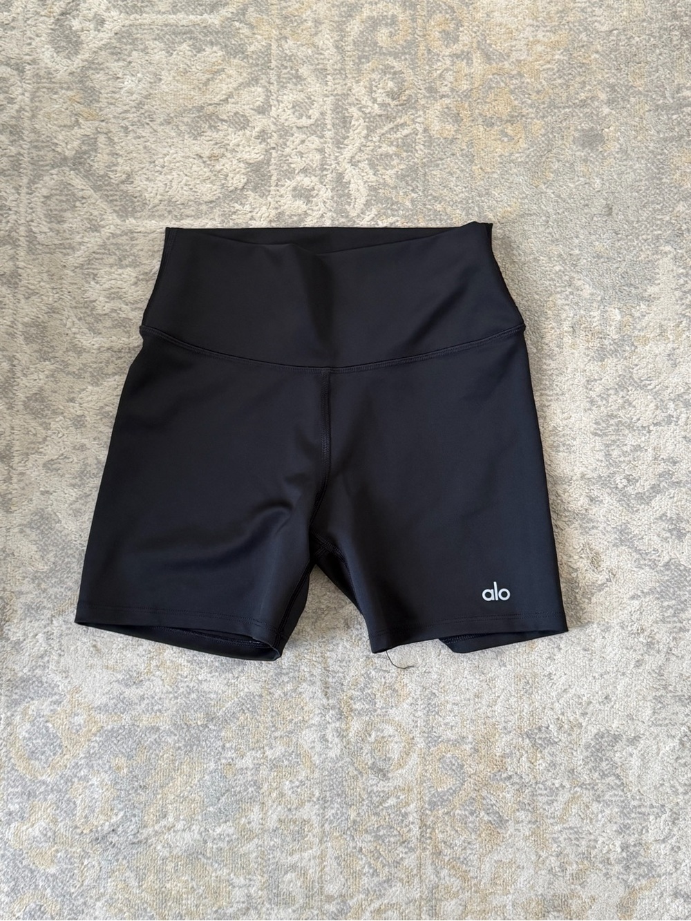 ALO Yoga Black High-Rise Bike Shorts